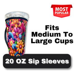 20 OZ Insulated Cup Sleeves - Sip Sleeves