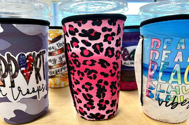 10 Pack Cup Cover Sleeves 🧋 Random Prints 20 & 30 Oz - Sip Sleeves