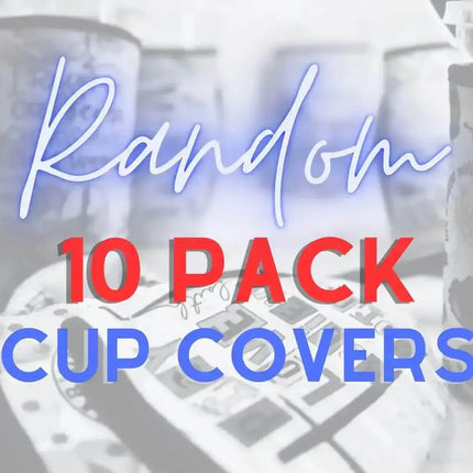 10 Pack Cup Cover Sleeves 🧋 Random Prints 20 & 30 Oz - Sip Sleeves