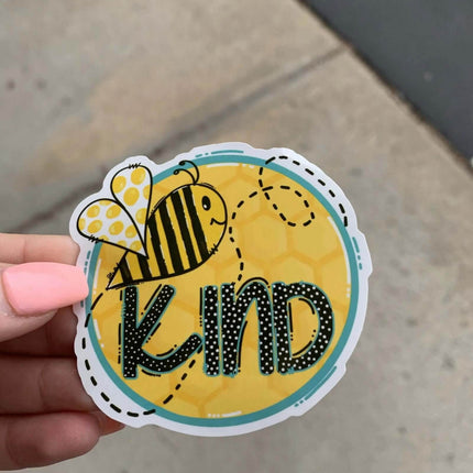 10 Pack Happy Mail “Bee Kind” Custom Matte Vinyl Stickers - Sip Sleeves