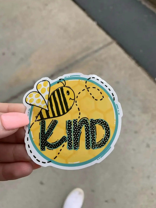 10 Pack Happy Mail “Bee Kind” Custom Matte Vinyl Stickers - Sip Sleeves