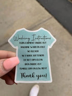 10 Pack Happy Mail “Blue Shirt Care” Custom Matte Vinyl Stickers - Sip Sleeves