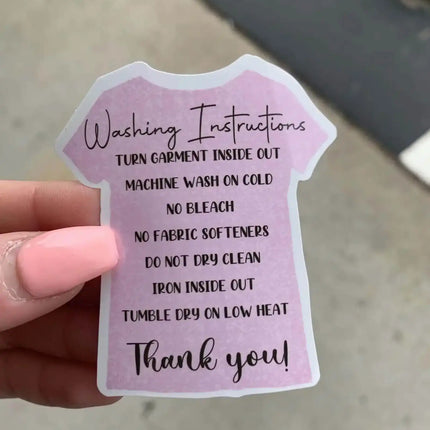 10 Pack Happy Mail “Pink Shirt Care” Custom Matte Vinyl Stickers - Sip Sleeves