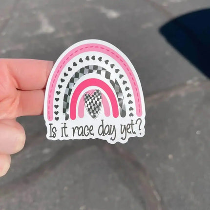 10 Pack Happy Mail RACE DAY Custom Matte Vinyl Stickers - Sip Sleeves