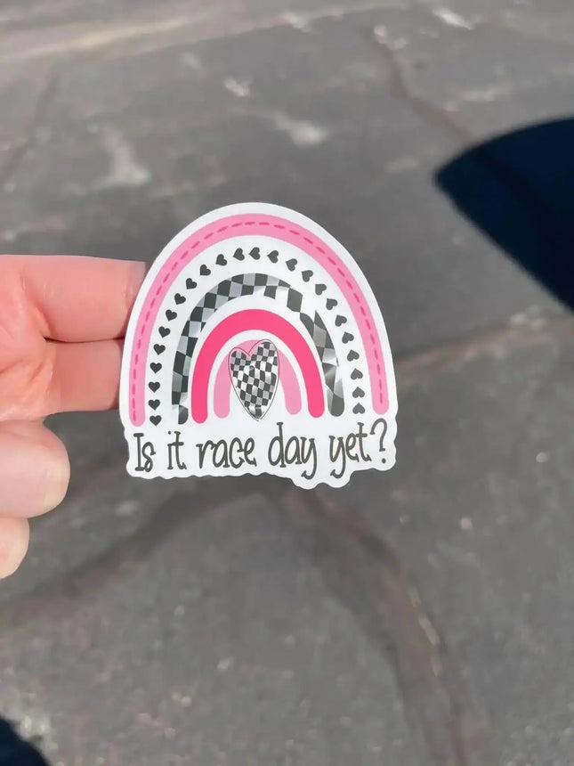 10 Pack Happy Mail RACE DAY Custom Matte Vinyl Stickers - Sip Sleeves