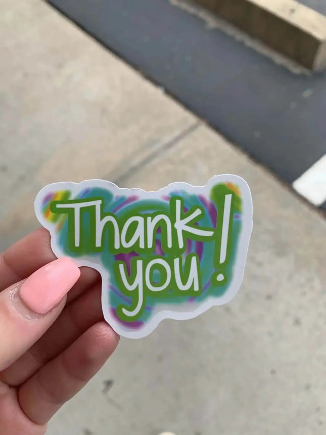 10 Pack Happy Mail “Thank you!” Custom Matte Vinyl Stickers - Sip Sleeves