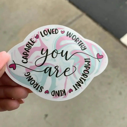 10 Pack Happy Mail “You Are” Custom Matte Vinyl Stickers - Sip Sleeves