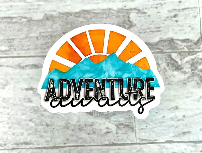 10 pack Adventure Awaits Vinyl Stickers - Sip Sleeves