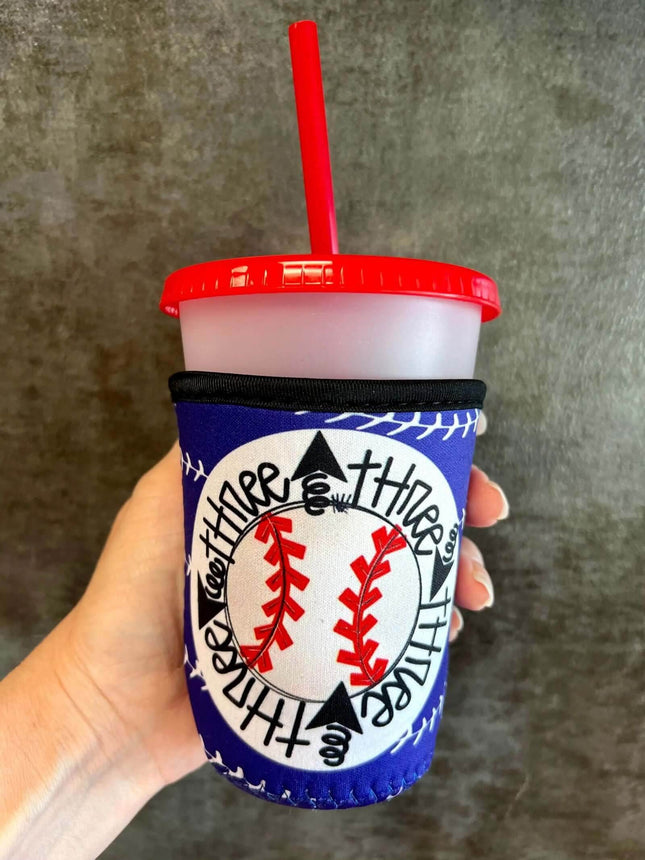 16 OZ Baseball 3 up 3 down Insulated Cup Cover Sip Sleeve - Sip Sleeves