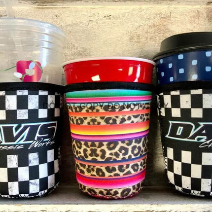 16 OZ Leopard Serape Insulated Cup Cover Sip Sleeve - Sip Sleeves