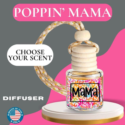 Poppin' Mama Custom Hanging Bottle Air Freshener Diffuser – USA-Made, Fragrance for Car & Home Coconut Oil Base - Sip Sleeves