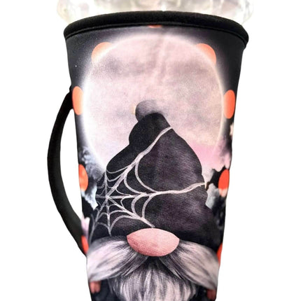 20 OZ / Spooky Halloween Gnome Insulated Cup Cover Sip Sleeve Fits 20-32 OZ Cups - Sip Sleeves
