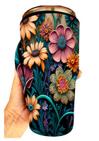 20 OZ 3D Flowers Insulated Cup Cover Sip Sleeve Fits 20-32 OZ Cups - Sip Sleeves