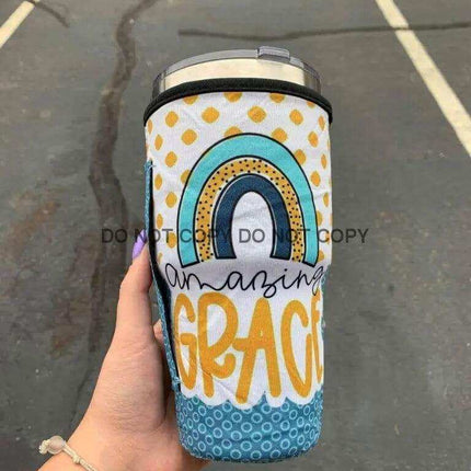 20 OZ Amazing Grace Insulated Cup Cover Sip Sleeve Fits 20-32 OZ Cups - Sip Sleeves