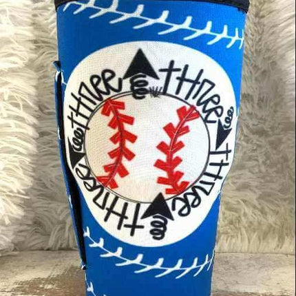 20 OZ Baseball 3 Up 3 Down Cup Cover Sip Sleeve Fits 20-32 OZ Cups - Sip Sleeves