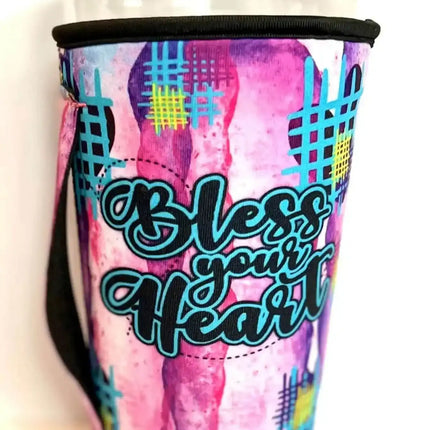 20 OZ Bless Your Heart Insulated Cup Cover Sip Sleeve Fits 20-32 OZ Cups - Sip Sleeves