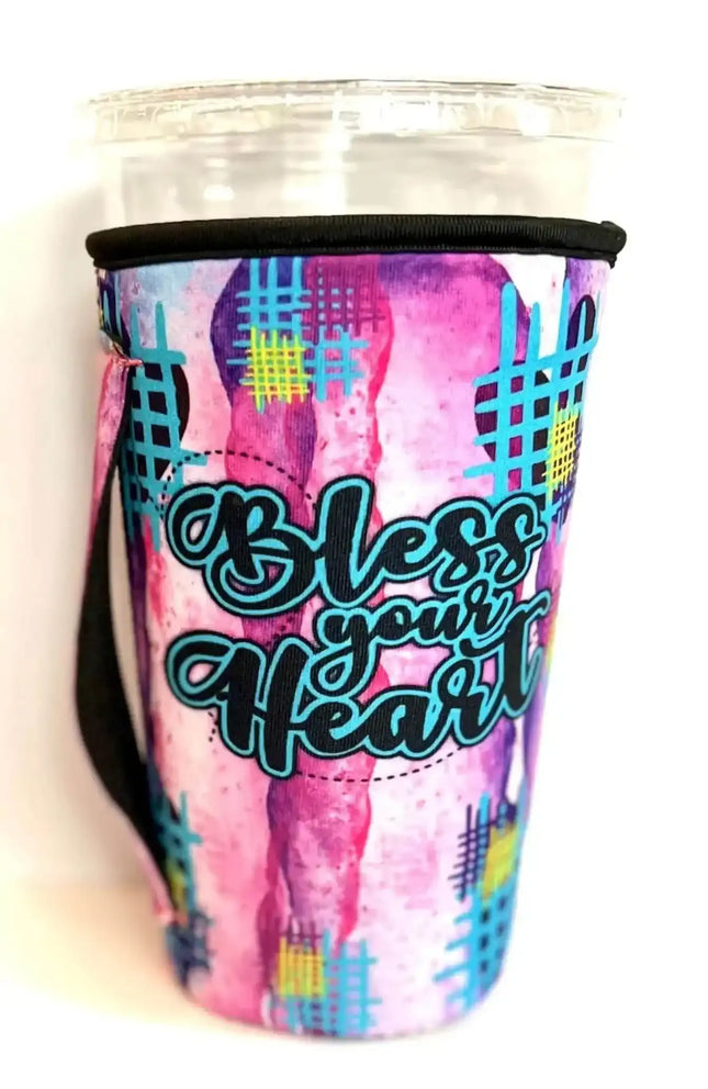 20 OZ Bless Your Heart Insulated Cup Cover Sip Sleeve Fits 20-32 OZ Cups - Sip Sleeves