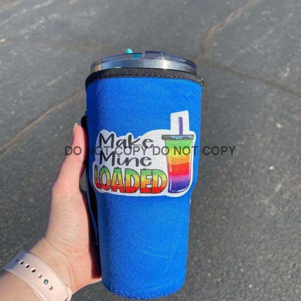 20 OZ Blue Loaded Insulated Cup Cover Sip Sleeve Fits 20-32 OZ Cups - Sip Sleeves