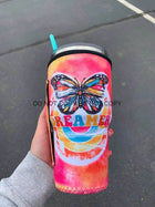 20 OZ Butterfly Dreamer Cup Cover Sip Sleeve Fits 20-32 OZ Cups - Sip Sleeves