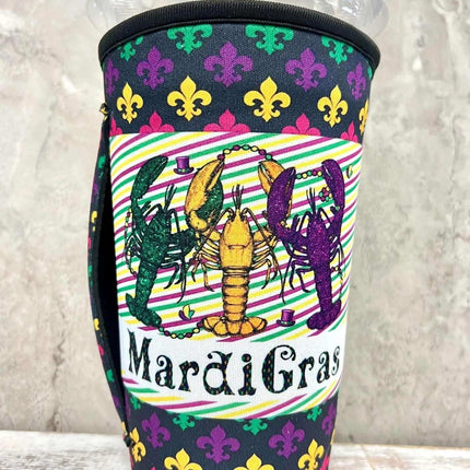 20 OZ CRAWFISH MARDI GRAS Insulated Cup Cover - Sip Sleeves