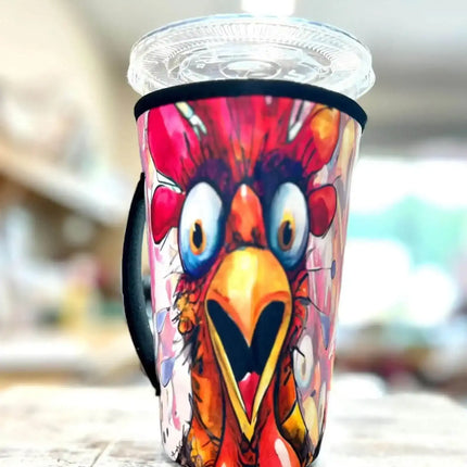 20 OZ Crazy Chicken Insulated Cup Cover Sip Sleeve Fits 20-32 OZ Cups - Sip Sleeves