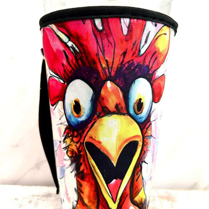 20 OZ Crazy Chicken Insulated Cup Cover Sip Sleeve Fits 20-32 OZ Cups - Sip Sleeves