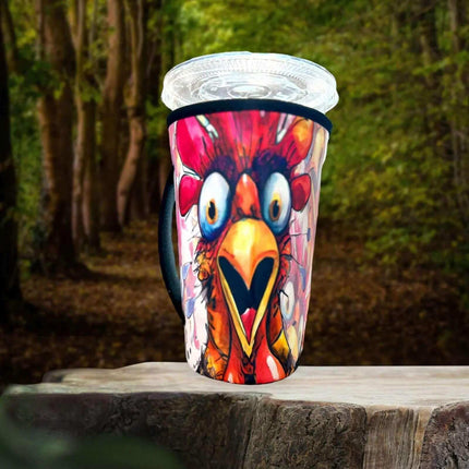 20 OZ Crazy Chicken Insulated Cup Cover Sip Sleeve Fits 20-32 OZ Cups - Sip Sleeves