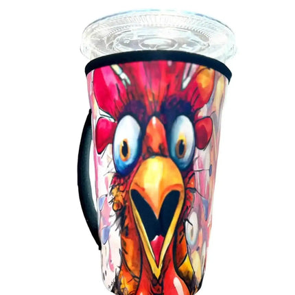 20 OZ Crazy Chicken Insulated Cup Cover Sip Sleeve Fits 20-32 OZ Cups - Sip Sleeves