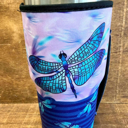 20 OZ Dragonfly Cup Cover Sip Sleeve Fits 20-32 OZ Cups - Sip Sleeves