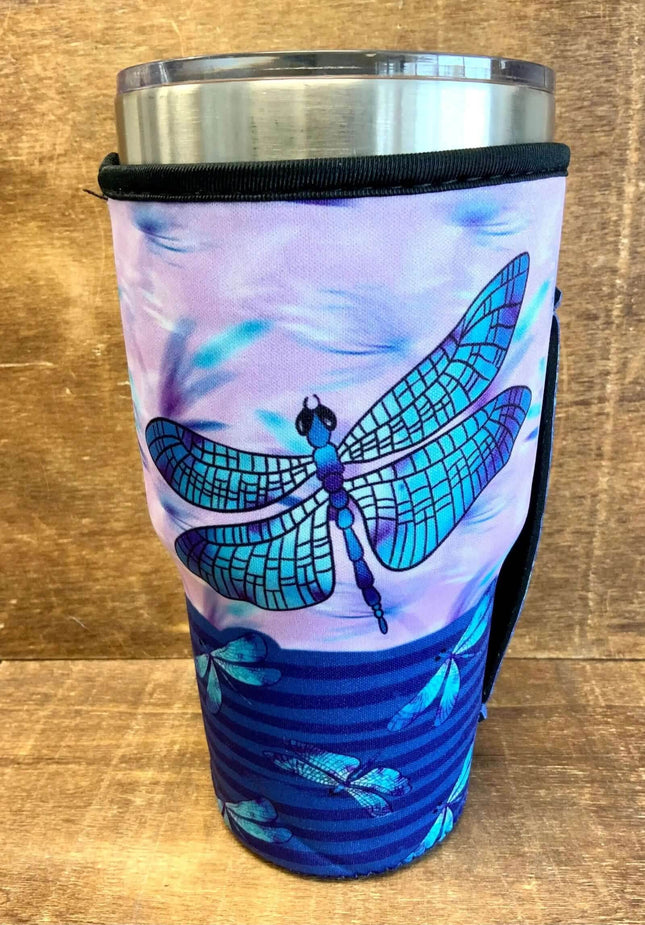20 OZ Dragonfly Cup Cover Sip Sleeve Fits 20-32 OZ Cups - Sip Sleeves
