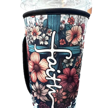 20 OZ FAITH Boho Insulated Cup Cover Sip Sleeve Fits 20-32 OZ Cups - Sip Sleeves