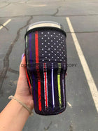 20 OZ First Responder Flag Cup Cover Sip Sleeve Fits 20-32 OZ Cups - Sip Sleeves