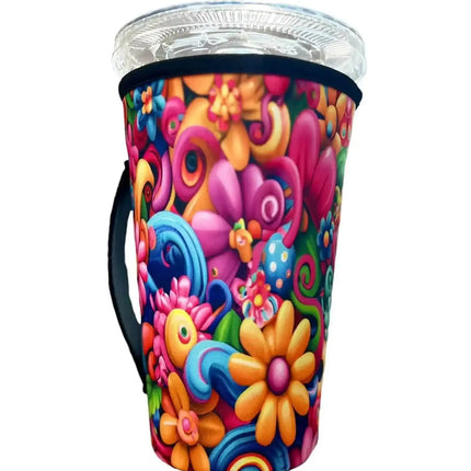 20 OZ Fun Day Abstract Insulated Cup Cover Sip Sleeve Fits 20-32 OZ Cups - Sip Sleeves