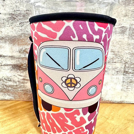 20 OZ Groovy Van Cup Cover Sip Sleeve Fits 20-32 OZ Cups Sip Sleeve Fits 20-32 OZ Cups - Sip Sleeves