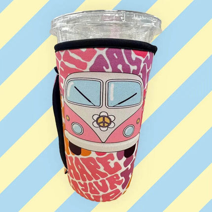 20 OZ Groovy Van Cup Cover Sip Sleeve Fits 20-32 OZ Cups Sip Sleeve Fits 20-32 OZ Cups - Sip Sleeves