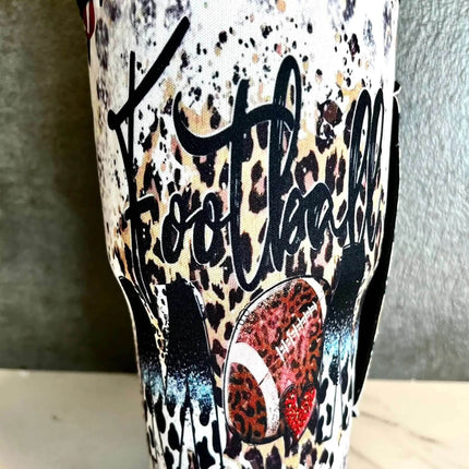 20 OZ Hardcore Football Mom Insulated Cup Cover Sip Sleeve Fits 20-32 OZ Cups - Sip Sleeves