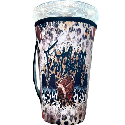 20 OZ Hardcore Football Mom Insulated Cup Cover Sip Sleeve Fits 20-32 OZ Cups - Sip Sleeves