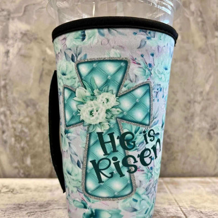 20 OZ He is RISEN Insulated Cup Cover Sip Sleeve Fits 20-32 OZ Cups - Sip Sleeves