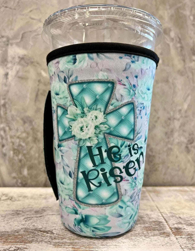 20 OZ He is RISEN Insulated Cup Cover Sip Sleeve Fits 20-32 OZ Cups - Sip Sleeves