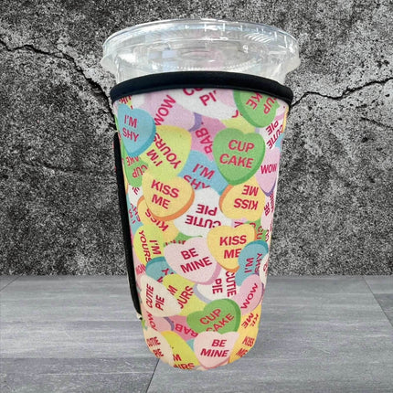 20 OZ Hearts & Quotes Cup Cover Sleeve - Sip Sleeves