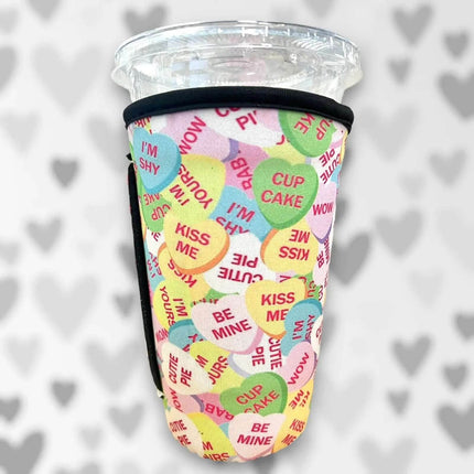 20 OZ Hearts & Quotes Cup Cover Sleeve - Sip Sleeves