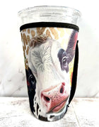 20 OZ Hey Girl Hey Cow Insulated Cup Cover Sip Sleeve Fits 20-32 OZ Cups - Sip Sleeves