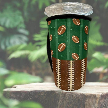 20 OZ Laces & Balls Football Insulated Cup Cover Sip Sleeve Fits 20-32 OZ Cups - Sip Sleeves