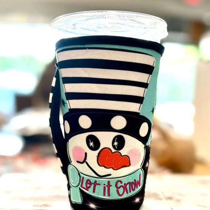 20 OZ Let It Snow ~ Snowman Insulated Cup Cover Sleeve
