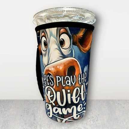 20 OZ Let's Play The Quiet Game Insulated Cup Cover Sip Sleeve Fits 20-32 OZ Cups - Sip Sleeves