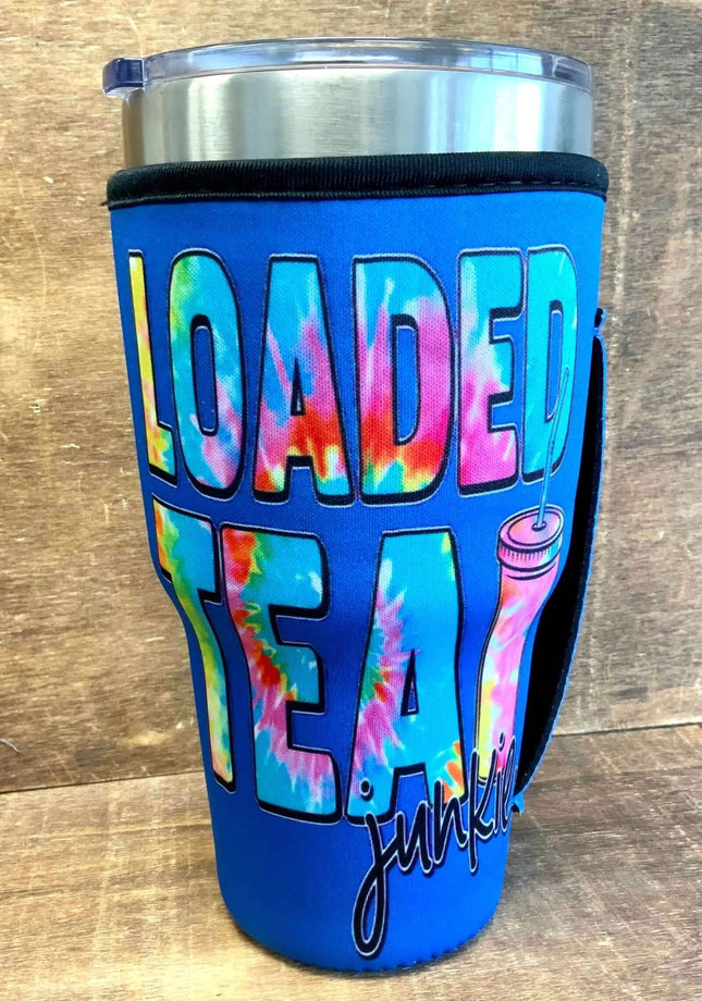 20 OZ Loaded Tea Junkie Cup Cover Sip Sleeve Fits 20-32 OZ Cups - Sip Sleeves