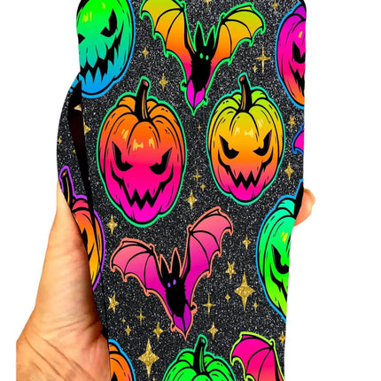 20 OZ Neon Pumpkin Halloween Insulated Cup Cover Sip Sleeve Fits 20-32 OZ Cups - Sip Sleeves