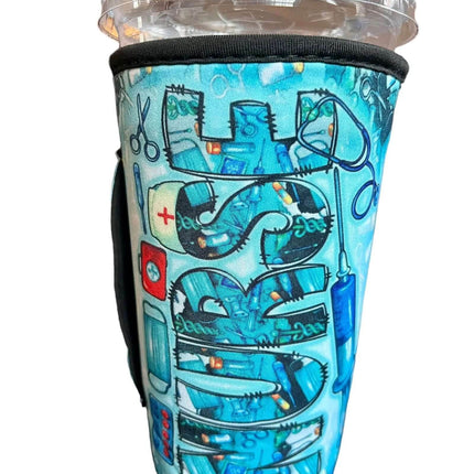 20 OZ New Nurse Vibrant Insulated Cup Cover Sip Sleeve Fits 20-32 OZ Cups - Sip Sleeves
