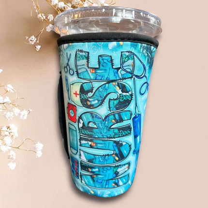 20 OZ New Nurse Vibrant Insulated Cup Cover Sip Sleeve Fits 20-32 OZ Cups - Sip Sleeves