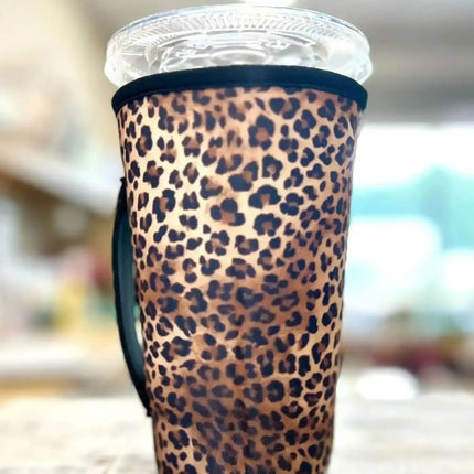 20 OZ OHHHH Leopard NEW Insulated Cup Cover Sip Sleeve Fits 20-32 OZ Cups - Sip Sleeves